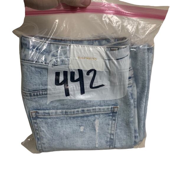 Express 90s Ankle Boot Mid Rise Light Wash Jeans Womens OS (M) - Picture 11 of 11